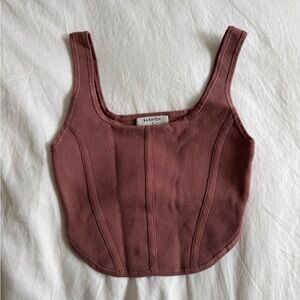 Babaton Pink Bustier Tank Top Sleeveless